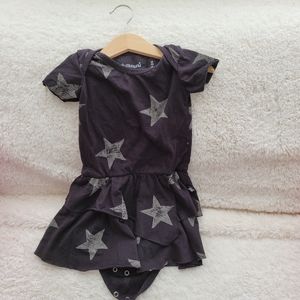 Nununu Onesie Layered Signature Star Dress, 18-24M